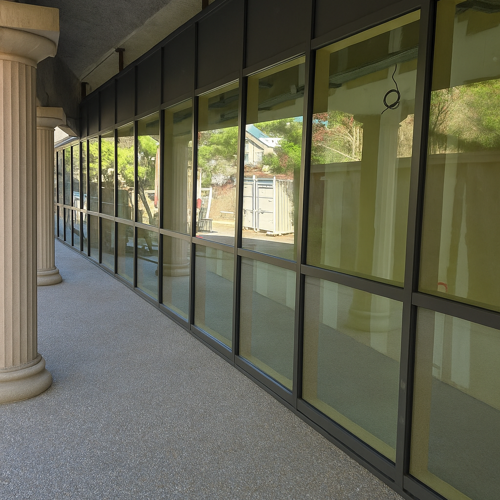 Mur rideau mixte alu/bois